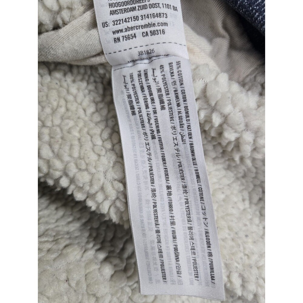 Vintage Hollister Hoodie Mens L Y2K Blue Sherpa-Lined Full Zip Preppy Outdoor - Picture 8 of 8